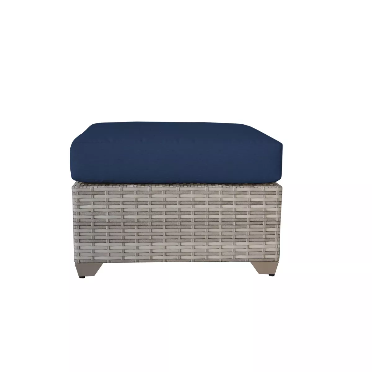 Fairmont 8pc Patio Sectional Seating Set with Club Chairs & Cushions - Navy - TK Classics