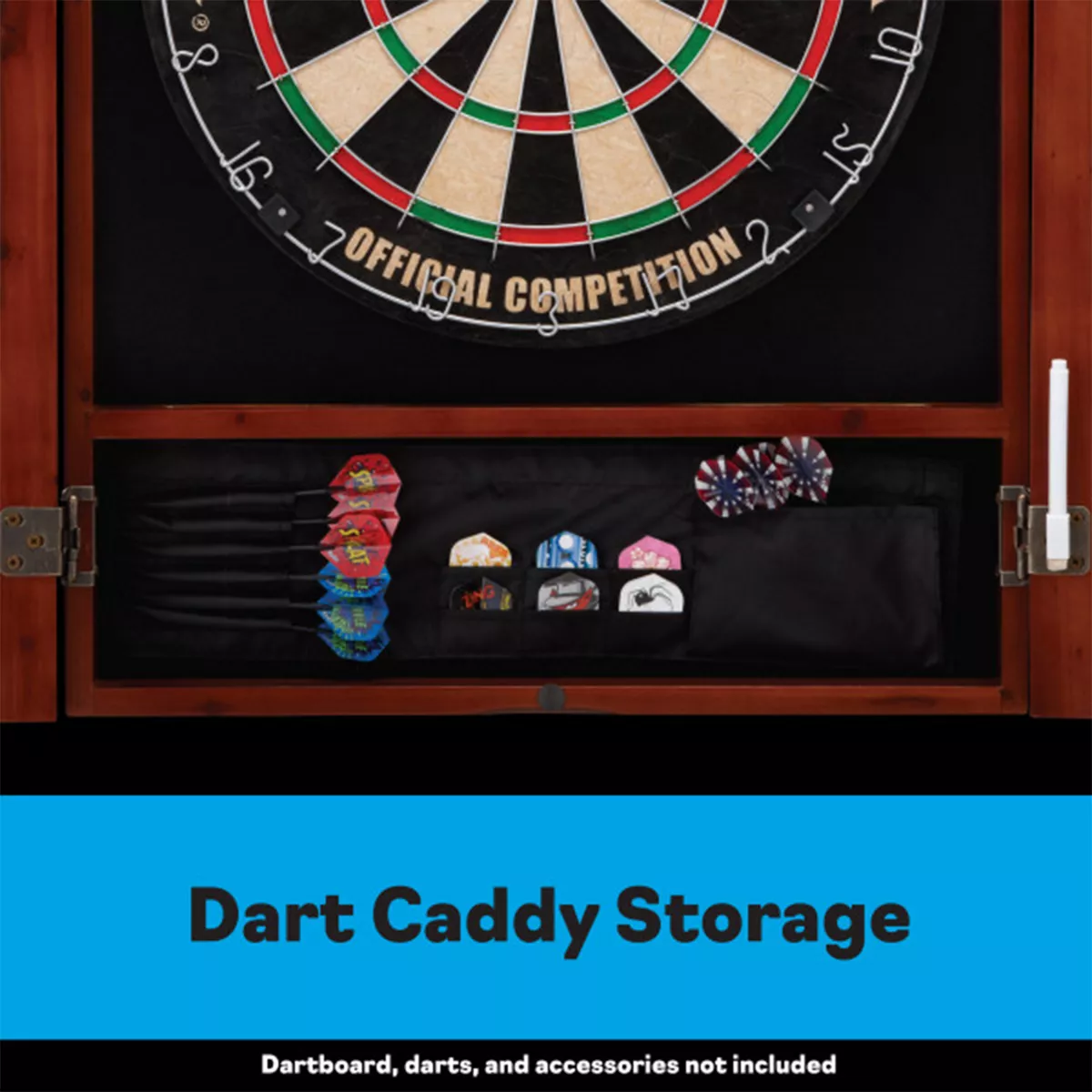 Viper Metropolitan Cinnamon Finish Sisal Bristle Steel Tip Dartboard Cabinet