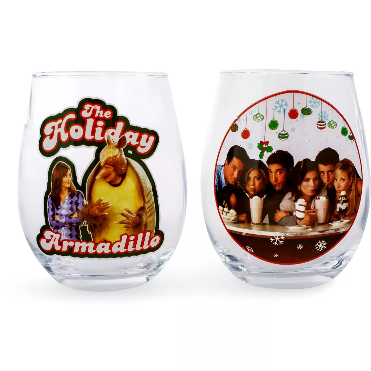 Friends Holiday 20oz Stemless Glass 2-Pack