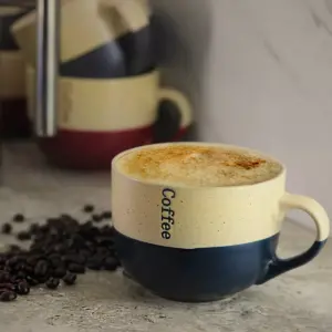 18oz 6pk Stoneware Loft Assorted Latte Mugs - Elama