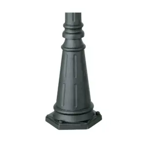 John Timberland Outdoor Post and Cap Base Black Iron Pole 76 3/4
