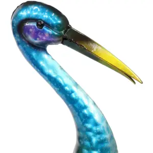 Sunnydaze Metal Crane Outdoor Garden Statue Yard Art Sculpture - 29