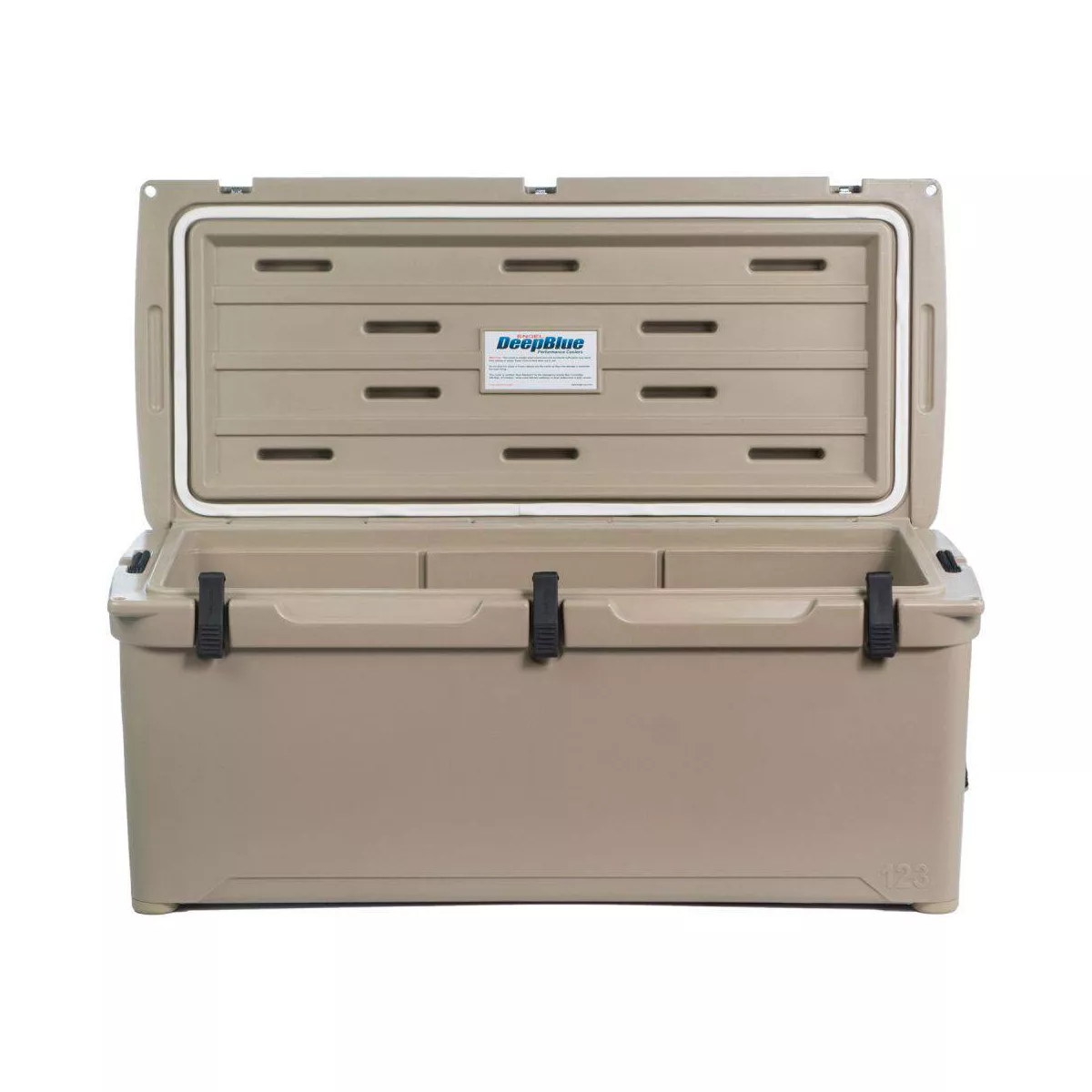 Engel 123 High Performance 108-Quart Portable Durable Rotomolded Airtight 130 Can Hard Cooler and Ice Box for Camping, Sports Events, & Fishing, Tan