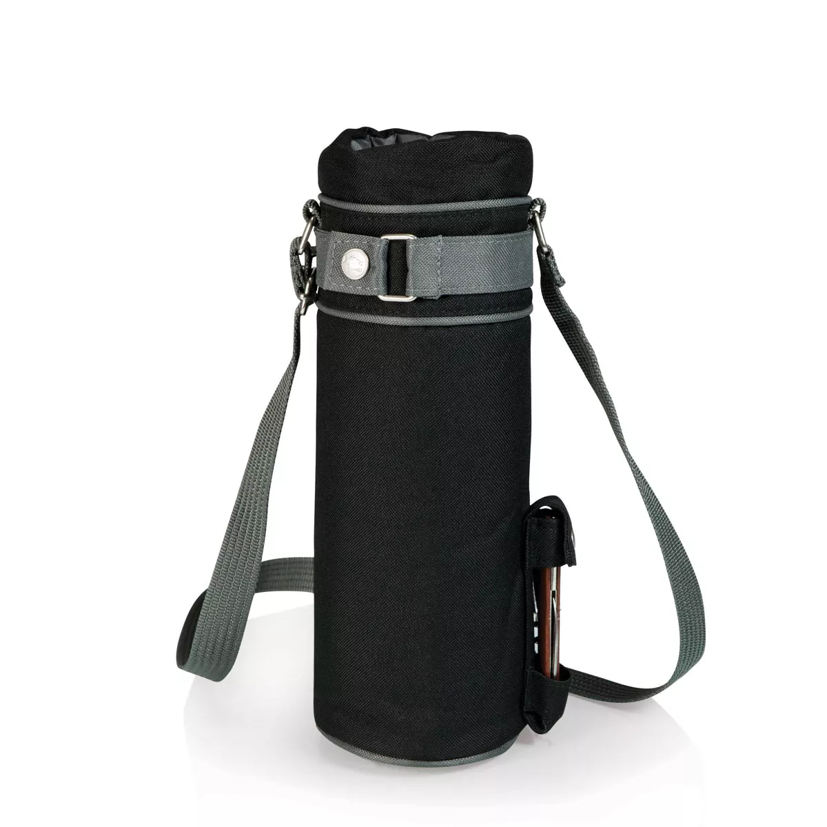 Picnic Time 2qt Wine Sack Cooler Black/Gray