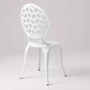 Vashon 3pc Aluminum Bistro Set - White - Balkene Home