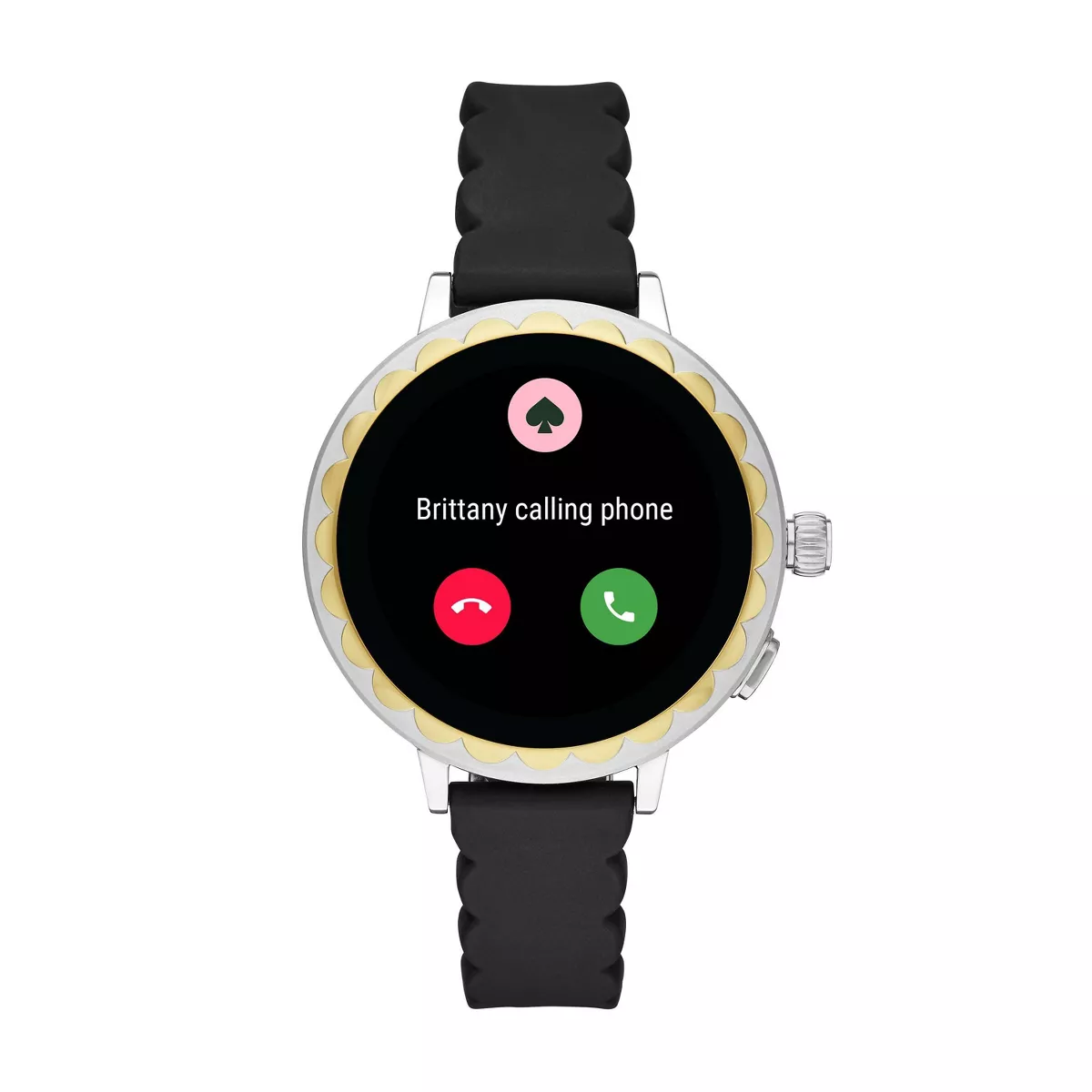 Kate Spade New York Scallop 2 Smartwatch 41mm - Stainless Steel with Black Silicone