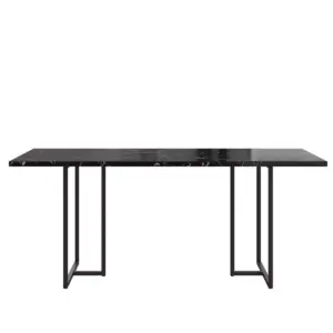 Edith Rectangular Dining Table Faux Marble Black - CosmoLiving by Cosmopolitan