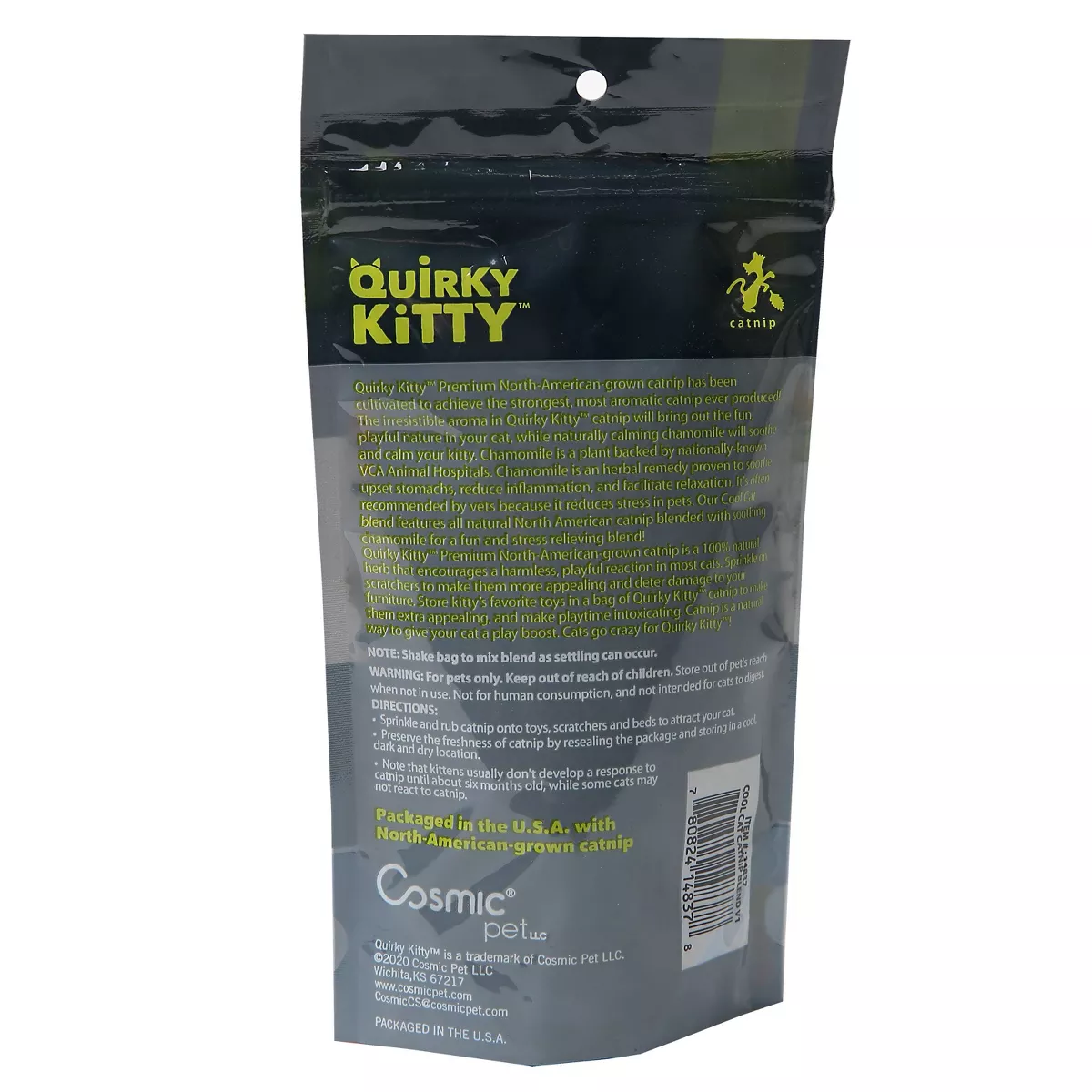 Quirky Kitty Kitty Chill North American Catnip with Chamomile Blend Cat Treats - 0.5oz