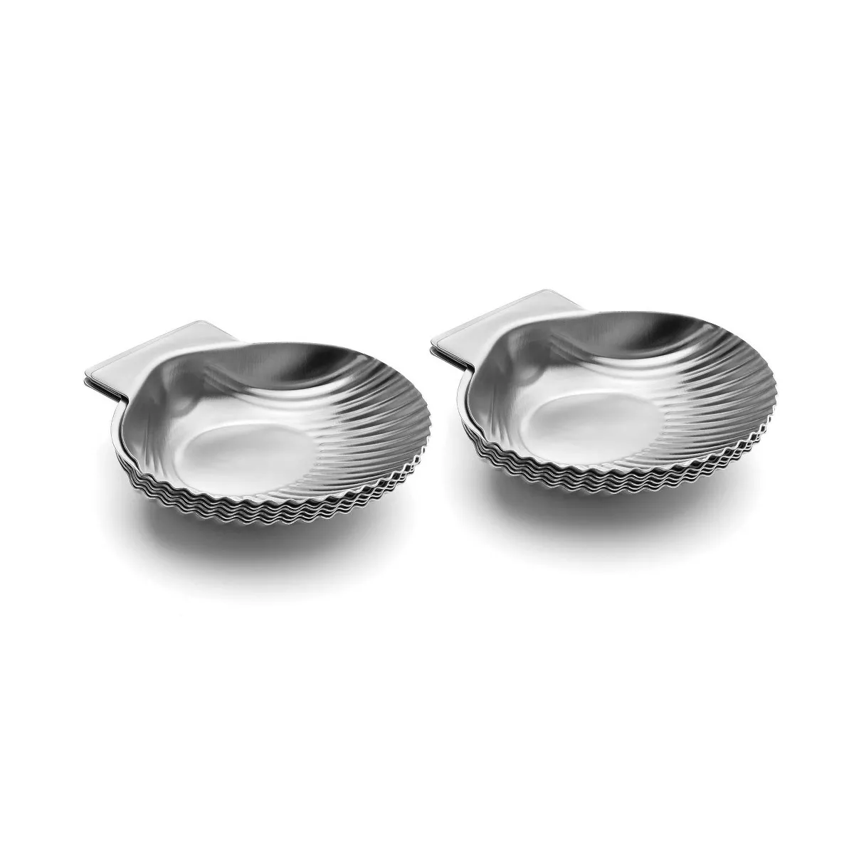 12pk Grillable Stainless Steel Clam Shells - Outset