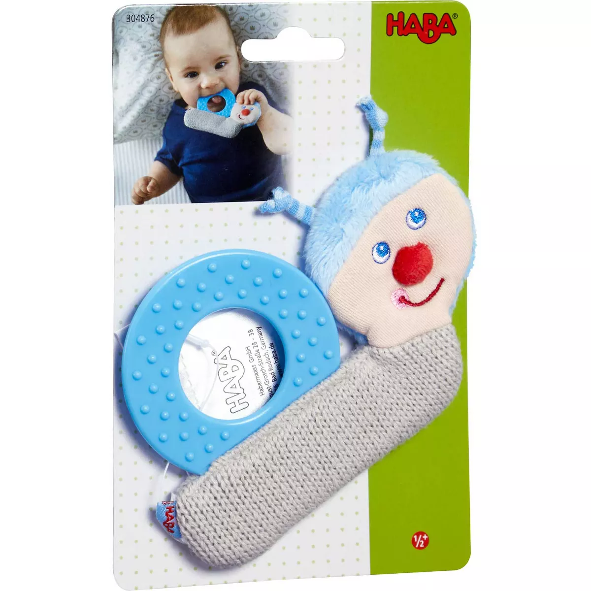 HABA Chomp Champ Snail Plush and Silicone Teether