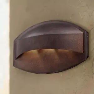 Possini Euro Design Modern Outdoor Wall Light Fixture LED Bronze 11