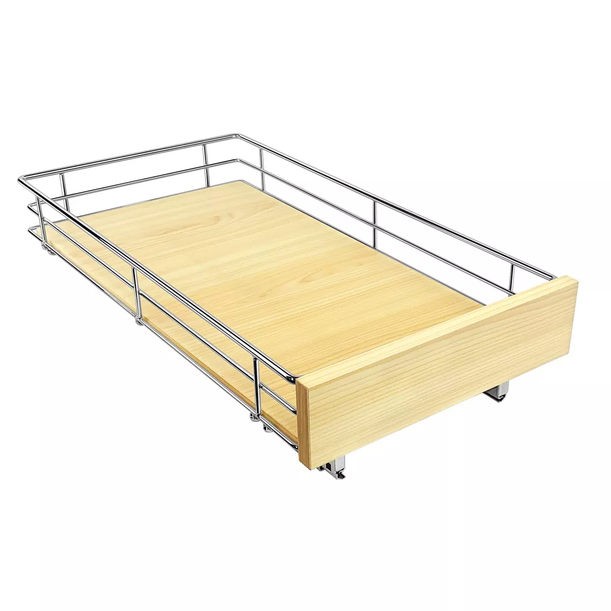 Lynk Professional Select Slide Out Wood Cabinet Organizer - Pull Out Under Cabinet Sliding Wood Shelf - 11