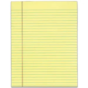 Tops The Legal Pad Glue Top Pads Legal/Wide 8 1/2 x 11 Canary 50 Sheets Dozen 7522