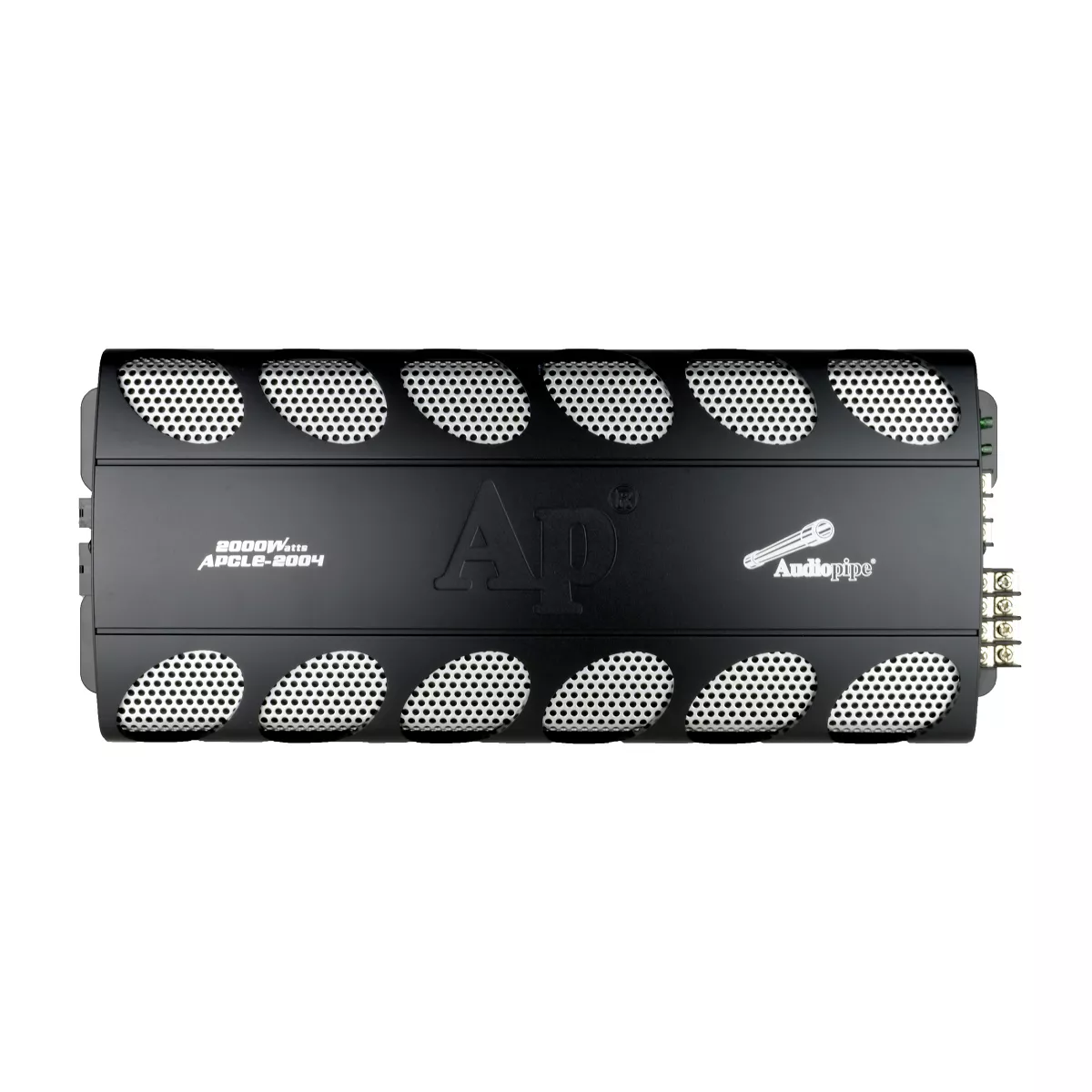 AudioPipe APCLE-2004 Class AB 4 Channel 2000 Watt MAX Car Audio Sound System Power Amplifier Kit w/ Bass Knob, RCA Input/Output, & Overload Protection
