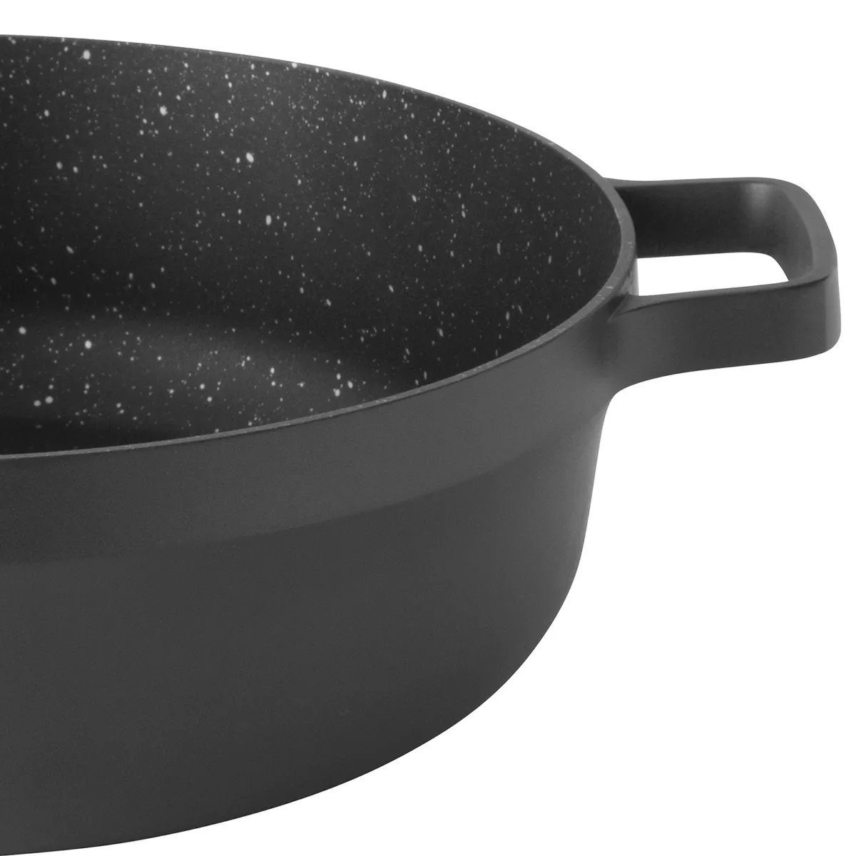 BergHOFF GEM 11" Non-Stick Covered Two-Handle Saute Pan 4.9 Qt, Black