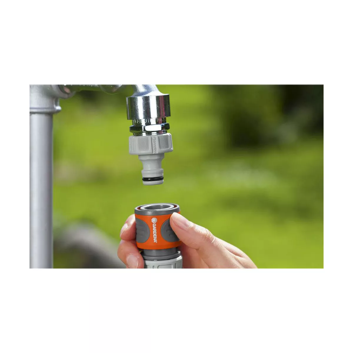Gardena Multi Purpose 7 in 1 Metal Hose Spray Gun with Flow Control, Orange