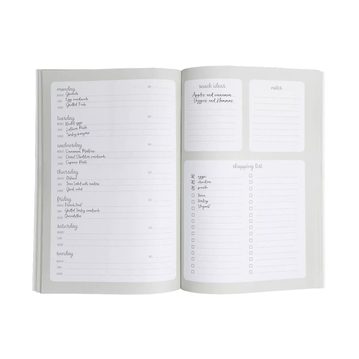 Pearhead Meal Planner Notebook