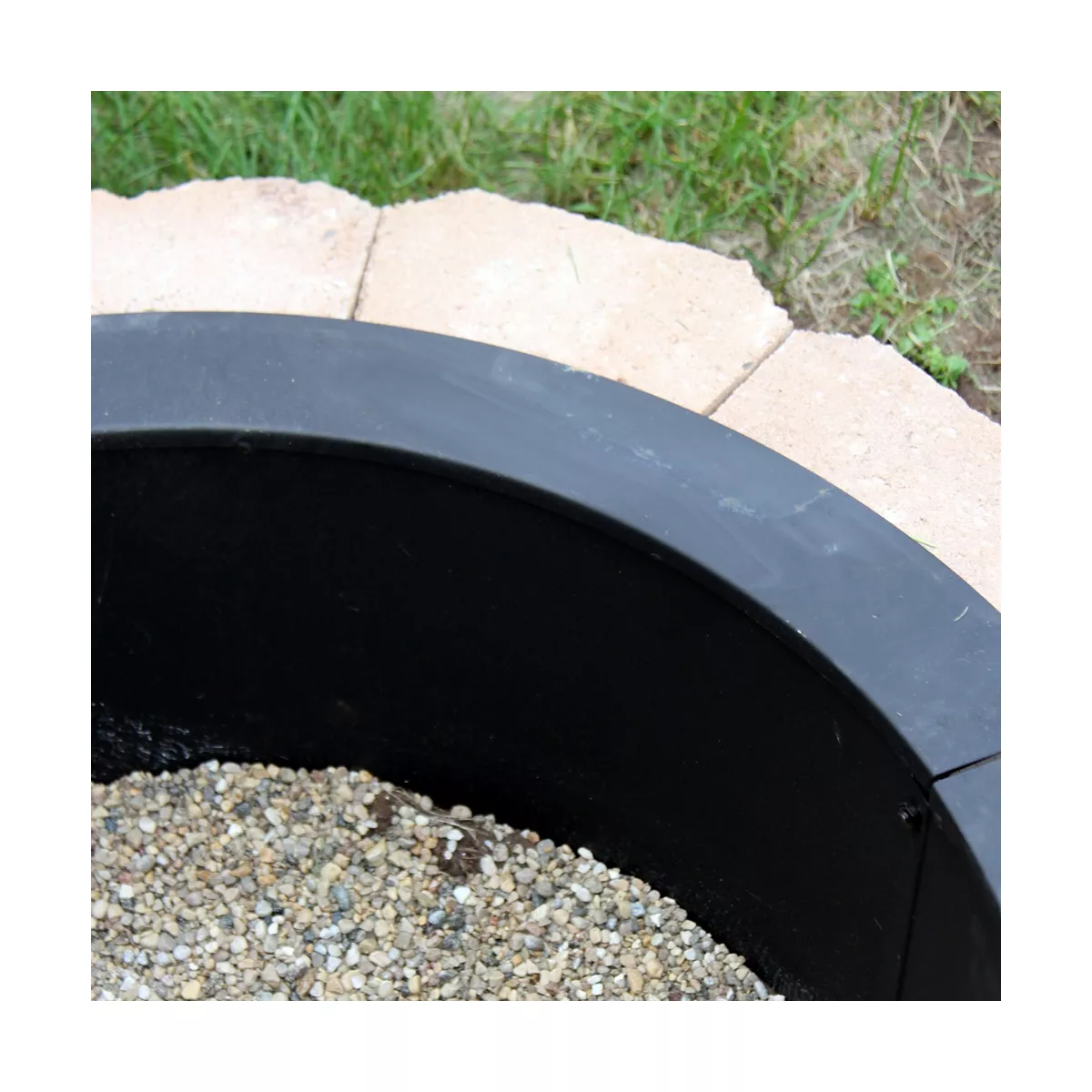 Sunnydaze Outdoor Heavy-Duty Steel Portable Above Ground or In-Ground Round Fire Pit Liner Ring - 27