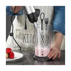 KOIOS HB-2050 800 Watt Electric 12 Speed 4 In 1 Immersion Hand Blender Kitchen Appliance with Anti Splash S-Shaped Blade, Black
