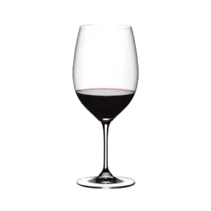 Riedel 6416/0 Vinum Dishwasher Safe Crystal Red Wine Glass Stemware with Microfiber Polishing Cloth for Cabernet Sauvignon, Merlot, Bordeaux (2 Pack)