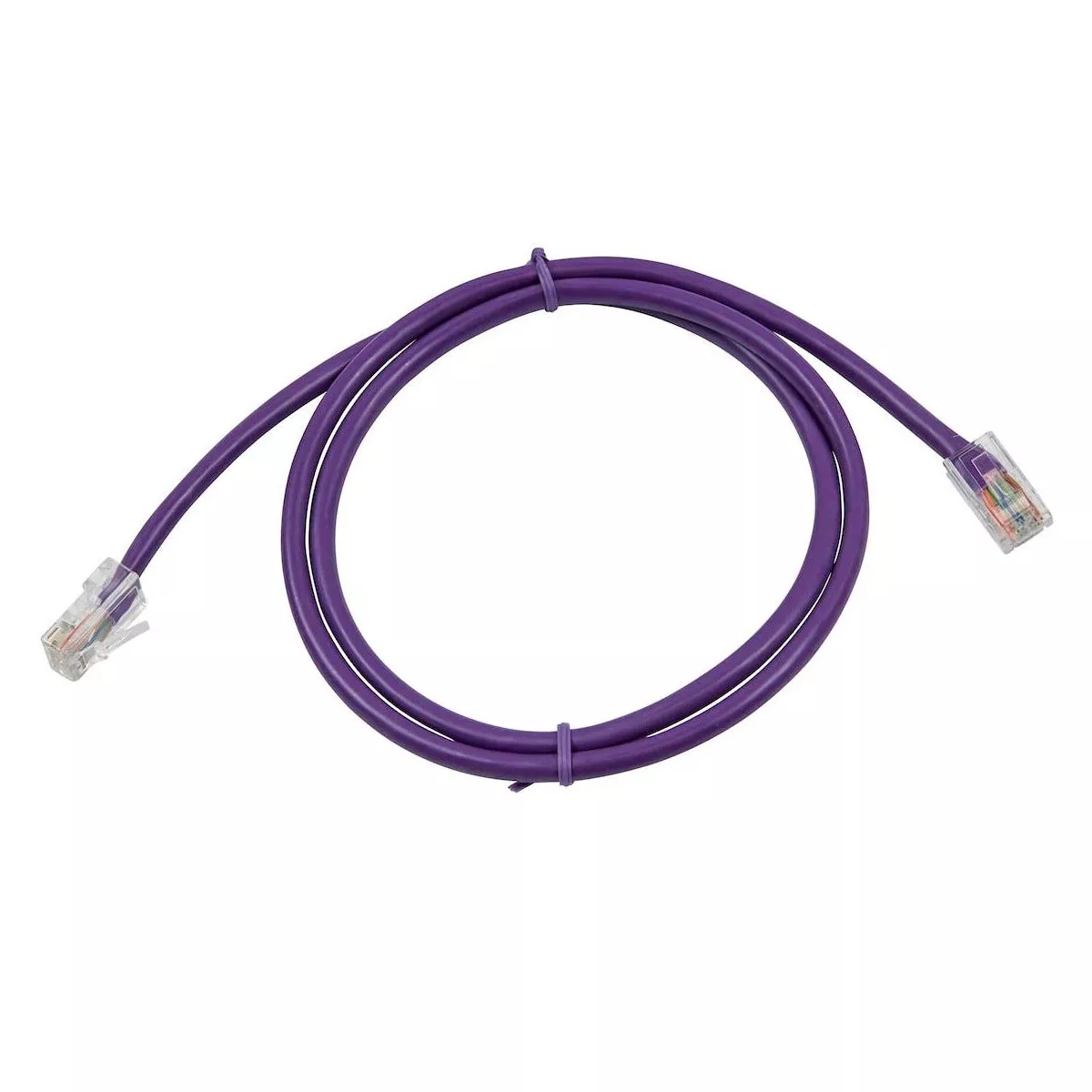Monoprice Cat5e Ethernet Patch Cable - 2 Feet - Purple | Network Internet Cord - RJ45, Stranded, 350Mhz, UTP, Pure Bare Copper Wire, 24AWG - Zeroboot