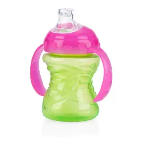 Nuby Bin Cup Super Spout Trainer- 8oz - Colors May Vary