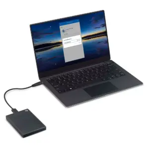 Seagate 1TB One Touch Slim Portable External Hard Drive USB 3.0 - Black (STKB1000400)