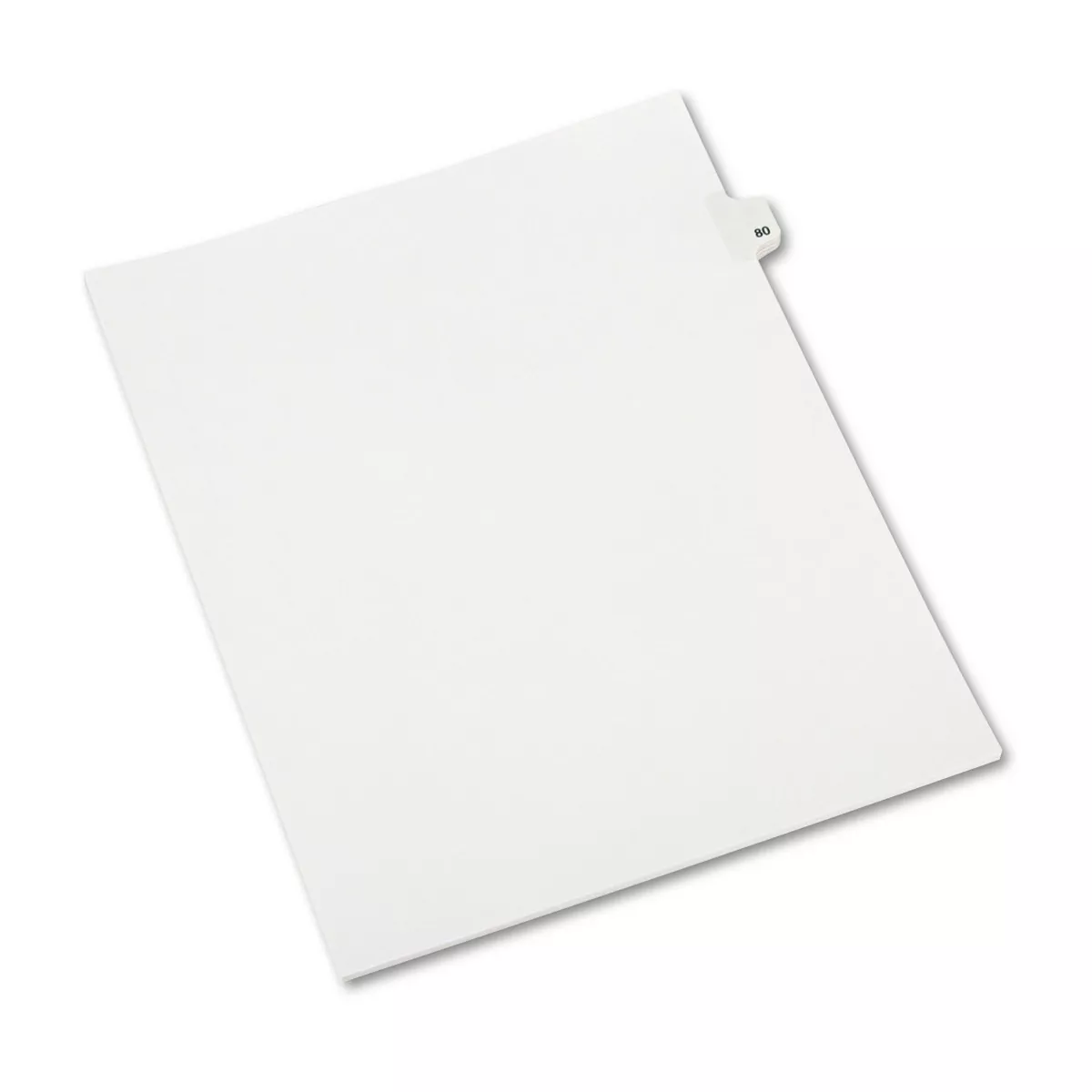 Avery-Style Legal Exhibit Side Tab Divider Title: 80 Letter White 25/Pack 01080