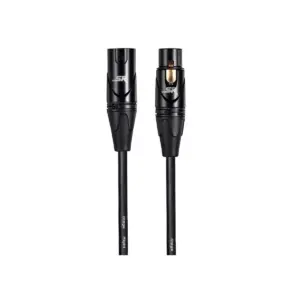 Monoprice Starquad XLR Microphone Cable - 3 Feet - Black | XLR-M to XLR-F, 24AWG, Optimized for Analog Audio - Gold Contacts - Stage Right Series