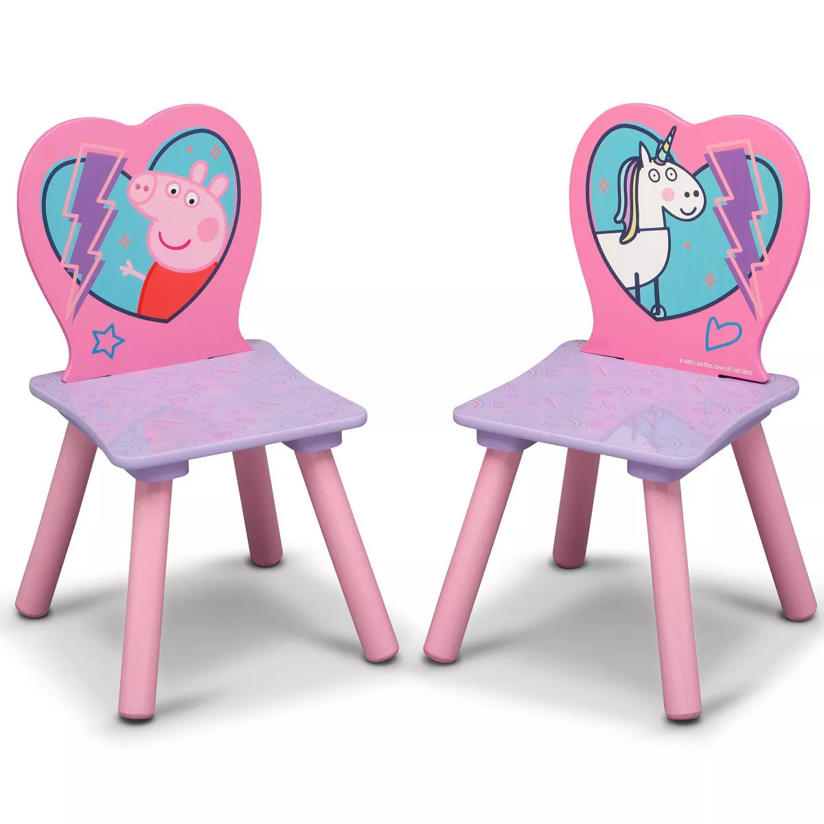 Peppa Pig Table and Chair Set with Storage - Delta Children