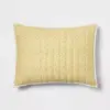 Standard Pick Stitch Medallion Quilt Sham Yellow - Threshold™