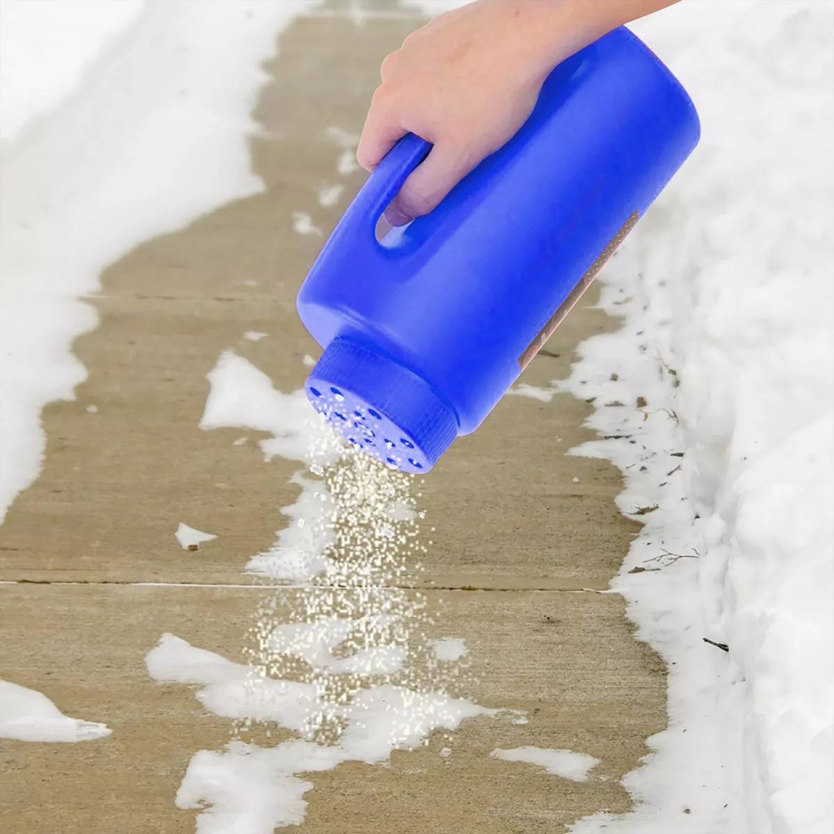 Stalwart Handheld Salt and Seed Spreader Blue
