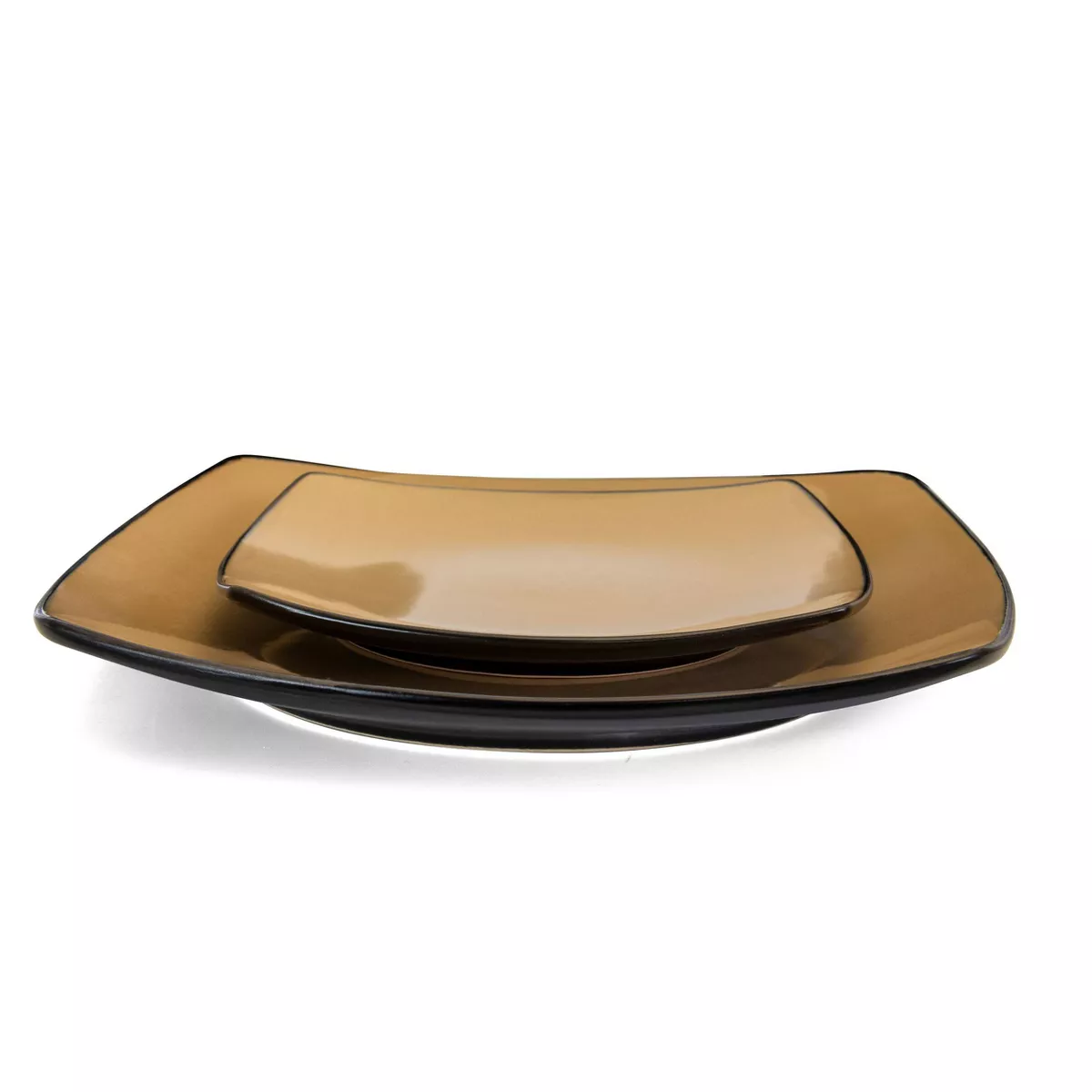 Gibson Home 16pc Stoneware Soho Lounge Dinnerware Set Taupe