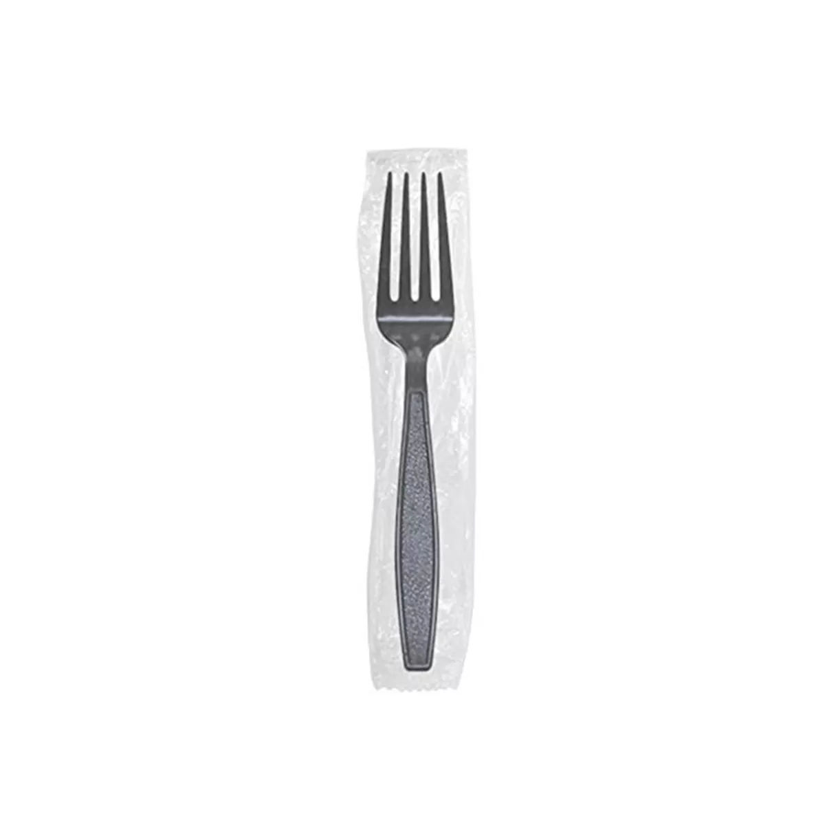 Karat Black Polystyrene Plastic Wrapped Heavyweight Disposable Forks and Knives for Restaurants, Diners, and Takeout , 1000 Pack