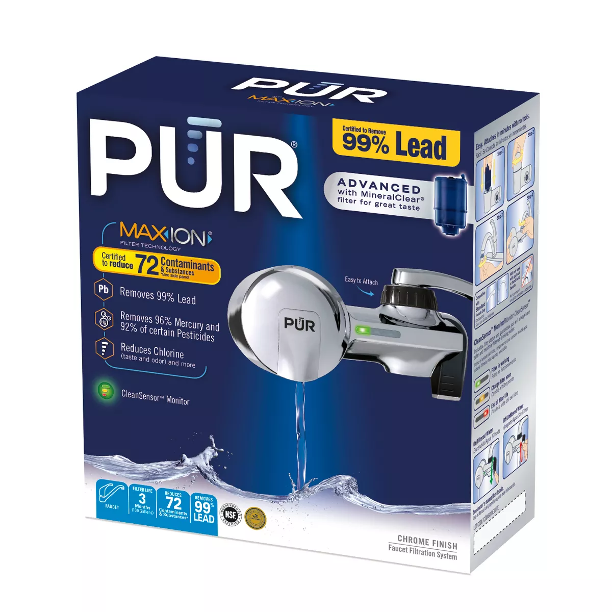 PUR Advanced Faucet Filtration System - Chrome - PFM400HV4