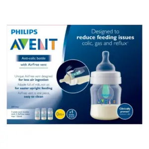 Philips Avent Anti-colic Bottle With AirFree vent - 4oz/3pk