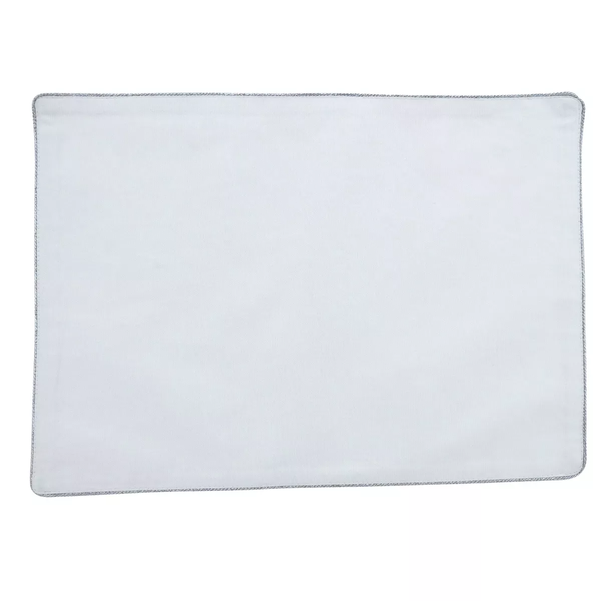 4pk Silver Luana Shimmering Border Design Placemat 14
