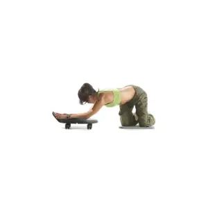 ABDolly Home Gym Fitness Abdominal Abs Training Exercise Machine Equipment with Workout DVD for Cardio, Strength/Conditioning, & Plyometric Training