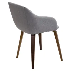 Campania Mid Century Modern Chair Fabric Gray - LumiSource