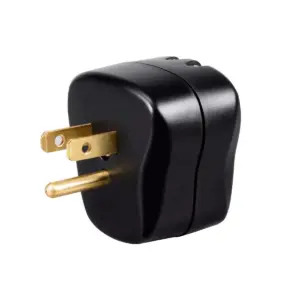 Monoprice 1 Outlet Portable Mini Power Surge Protector Wall Tap - Black | UL Rated 540 Joules With Grounded And Protected Light Indicator