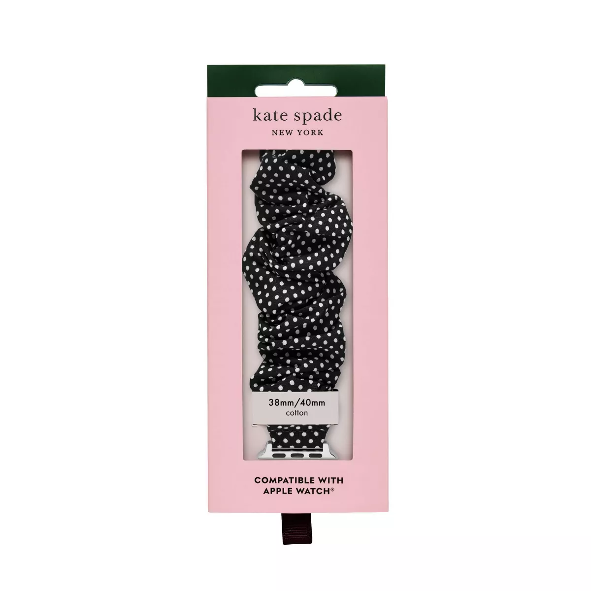Kate Spade New York Apple Watch Black and White Polka Dot Fabric 38/40mm band