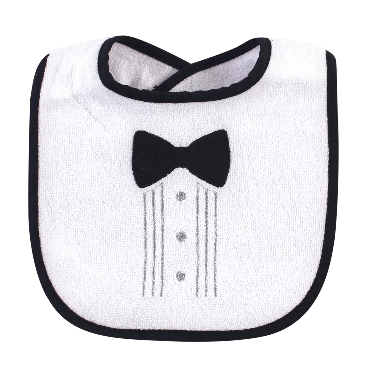 Hudson Baby Infant Boy Cotton Terry Bib and Burp Cloth Set 5pk, Perfect Gentleman, One Size