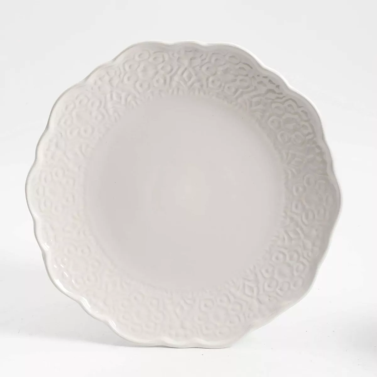 Gibson Elite Portina 124306.16R Round Everyday 16 Piece Reactive Glaze Dinnerware Set Plates, Bowls, and Mugs, Microwave and Dishwasher Safe, White