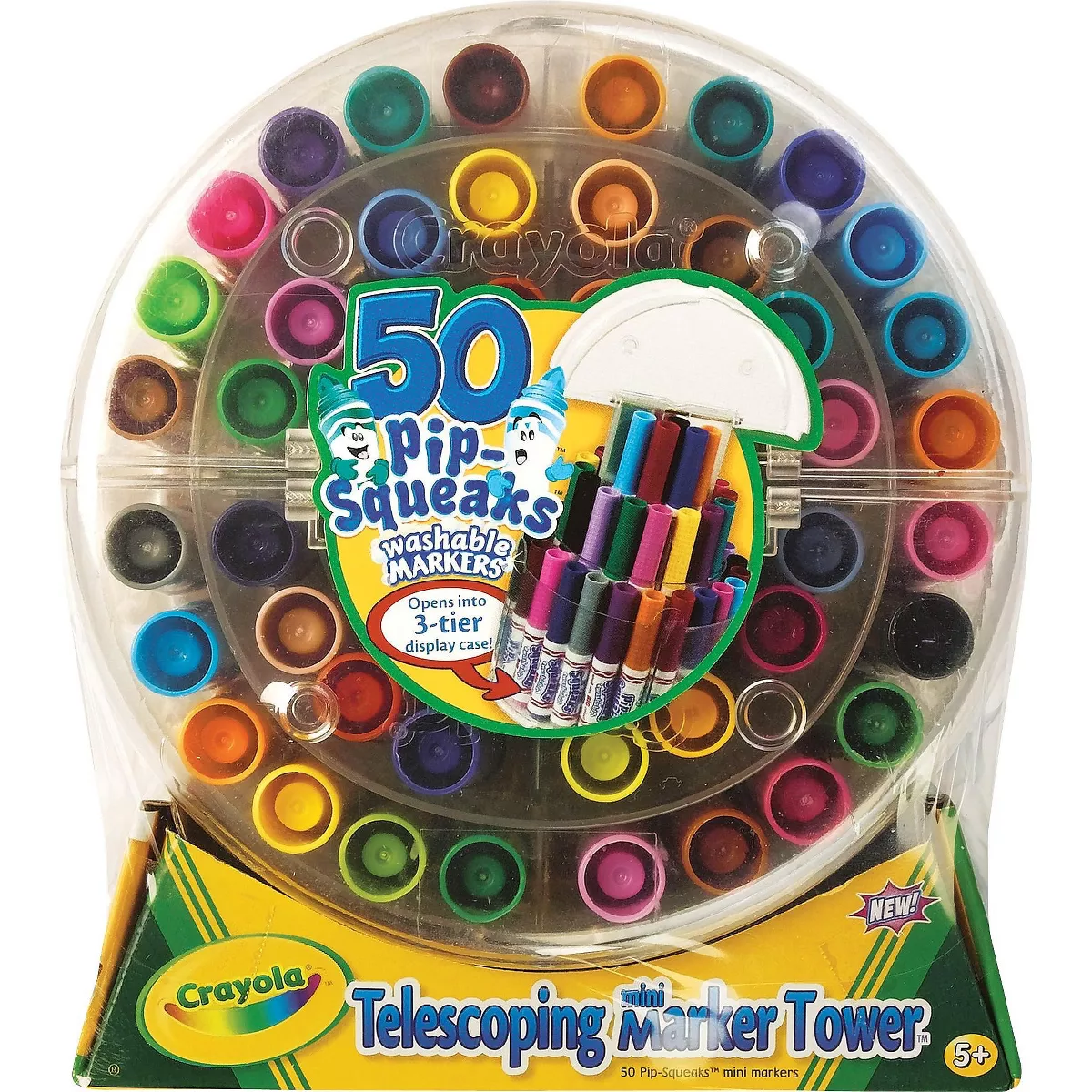 Crayola Pip-Squeaks Telescoping Marker Tower Assorted Colors 50/Set 588750