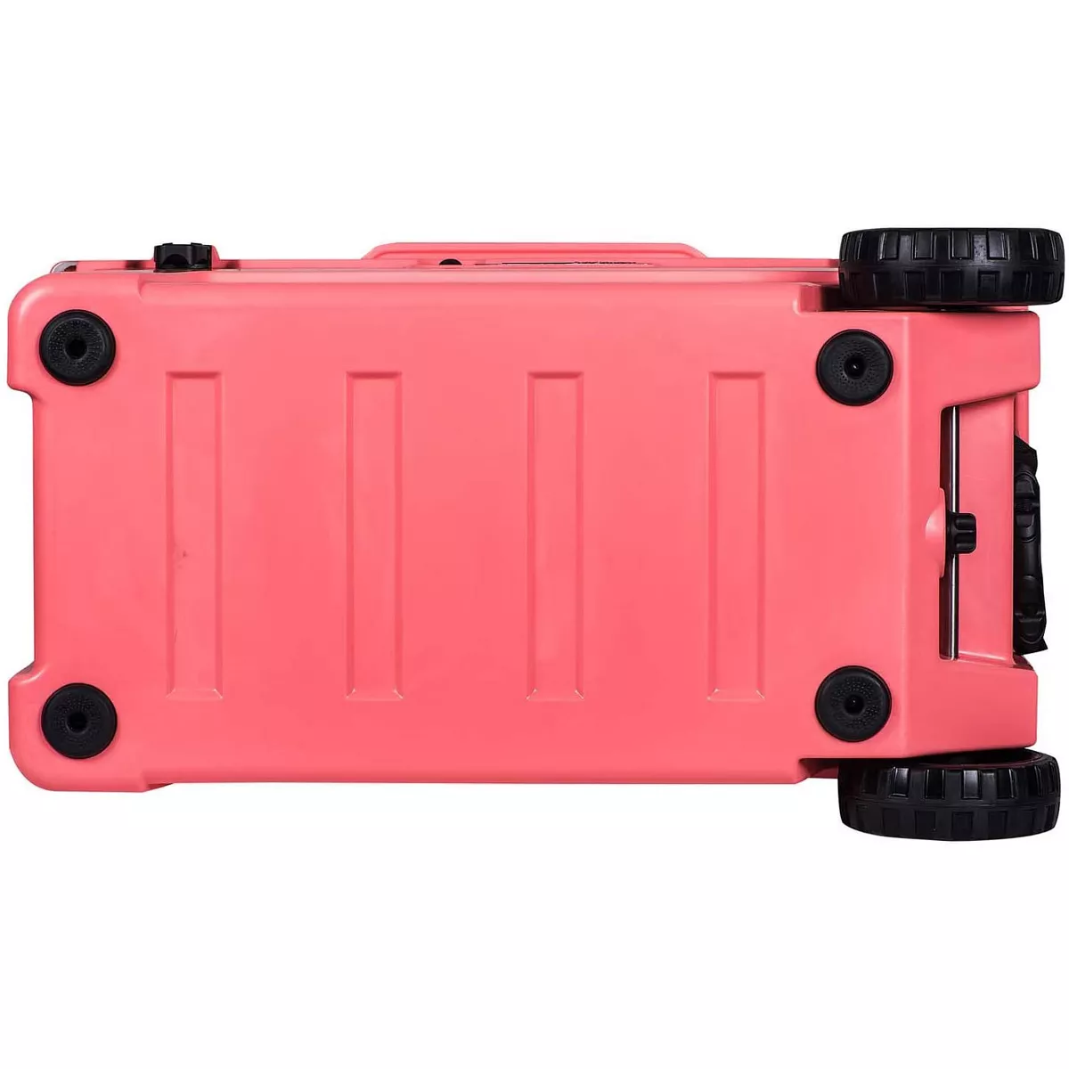 Driftsun Heavy Duty Rotomolded Thermoplastic UV Resistant Portable Rolling 70 Quart Insulated Hardside Ice Chest Beverage Cooler, Coral