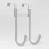 Smooth Over the Door Double Hook - White - Threshold™