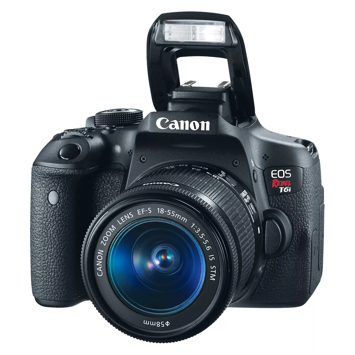 Canon EOS Rebel T6i EF-S 18-55mm IS STM Kit - Black (0591C003)