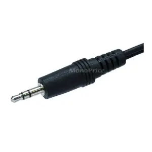 Monoprice Audio/Stereo Splitter Cable - 6 Feet - Black | 3.5mm Stereo Plug/Two 3.5mm Stereo Jack
