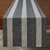 Split P Graphite Stripe Table Runner - 72"L - Gray
