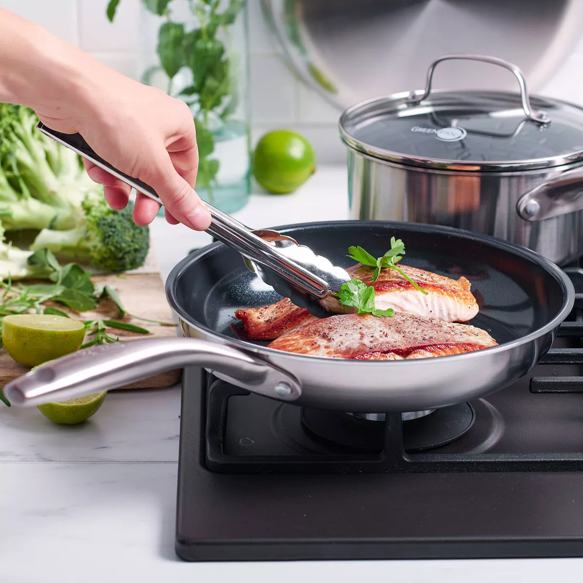 GreenPan Greenwich 10pc Stainless Steel Cookware Set